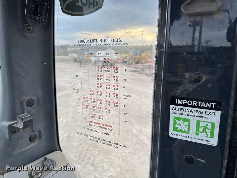 image for item EJ3358 2018 John Deere 210G LC excavator