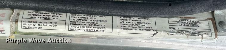 image for item EJ5203 2012 Peterbilt 365 water truck