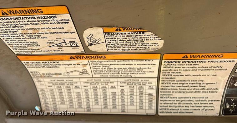 image for item EJ5213 2011 Yanmar VI035-5B mini excavator