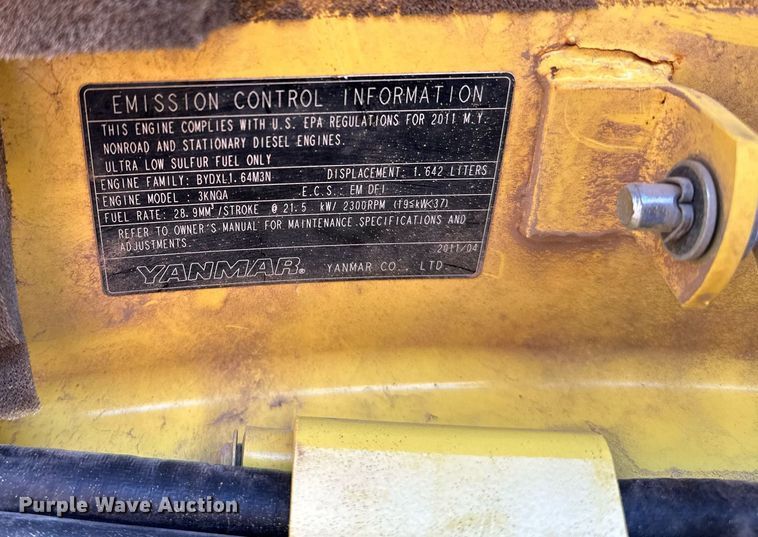 image for item EJ5213 2011 Yanmar VI035-5B mini excavator