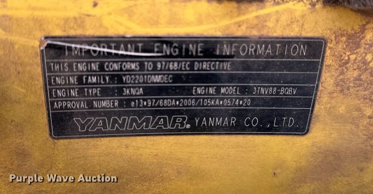 image for item EJ5213 2011 Yanmar VI035-5B mini excavator