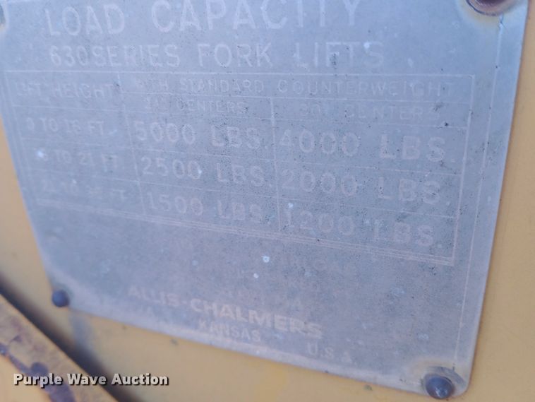 image for item EN8615 Allis-Chalmers 600 forklift