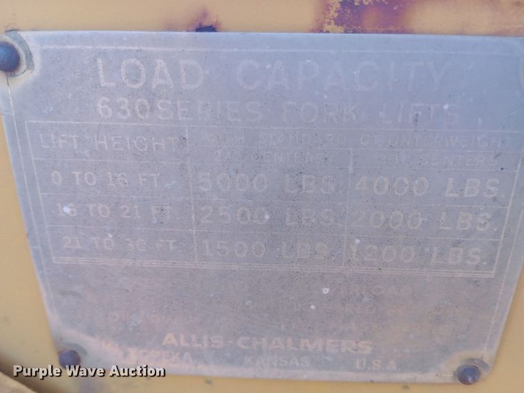 image for item EN8615 Allis-Chalmers 600 forklift