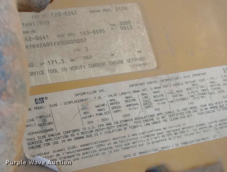 image for item EN8617 1998 Ford L8000 dump flatbed truck