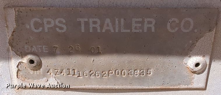 image for item EQ2267 2002 CPS bottom dump trailer