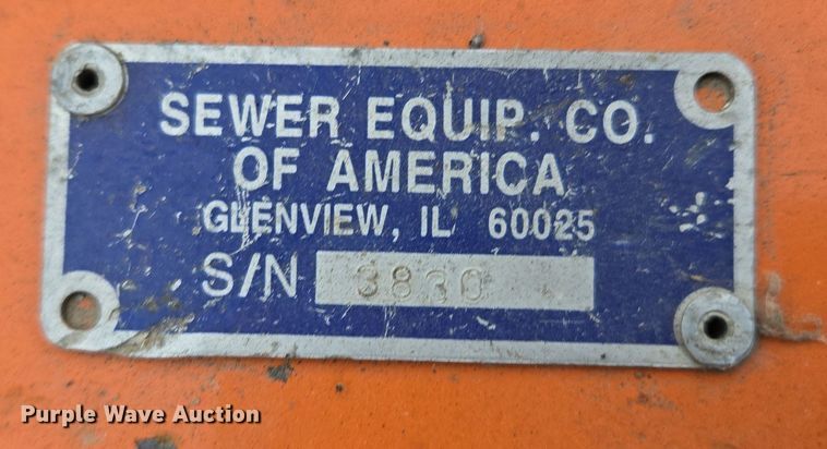 image for item EQ3682 2006 Sewer Equipment of America  sewer auger trailer