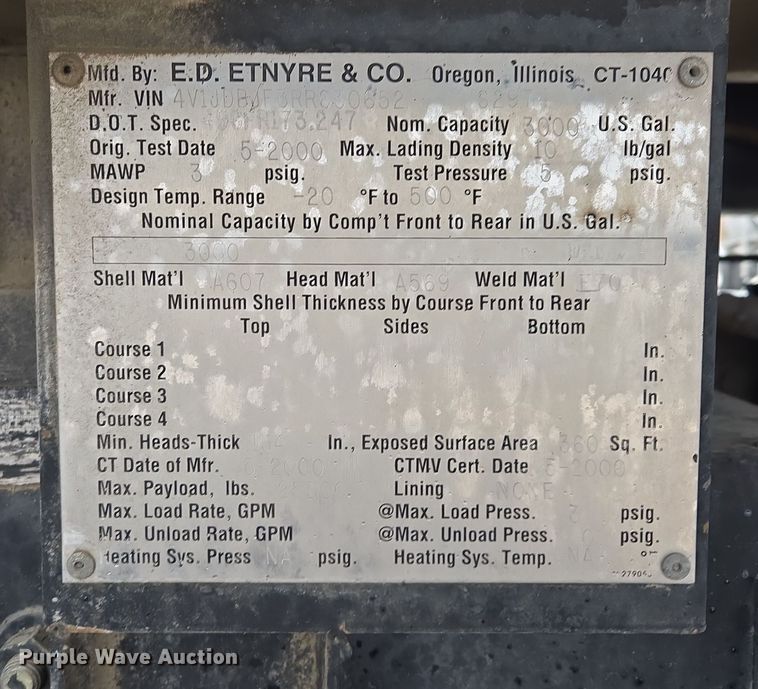 image for item EQ3698 1994 White GMC WG oil distributor truck