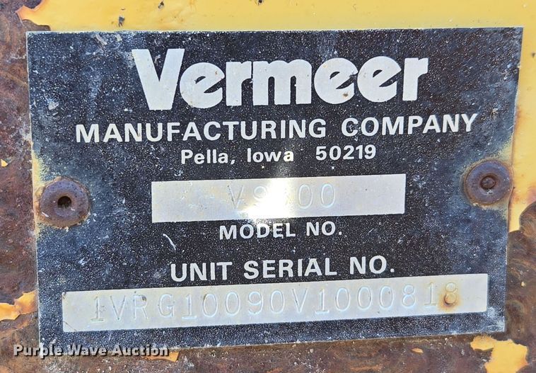 image for item EQ3729 1998 Vermeer  V-8550 trencher