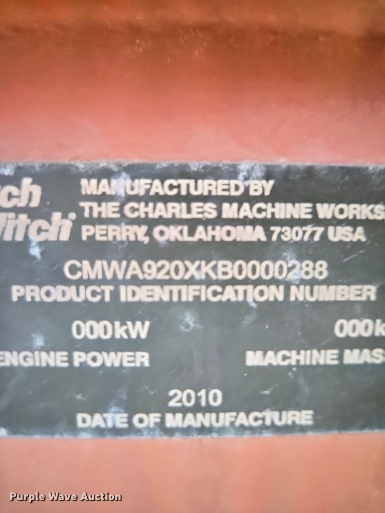 image for item EQ3748 2010 Ditch Witch  A920 backhoe