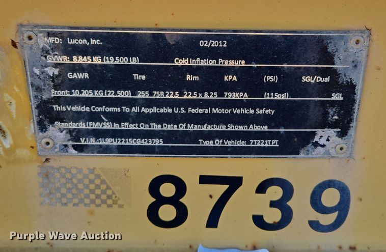 image for item EQ3753 2012 Lucon  pole trailer