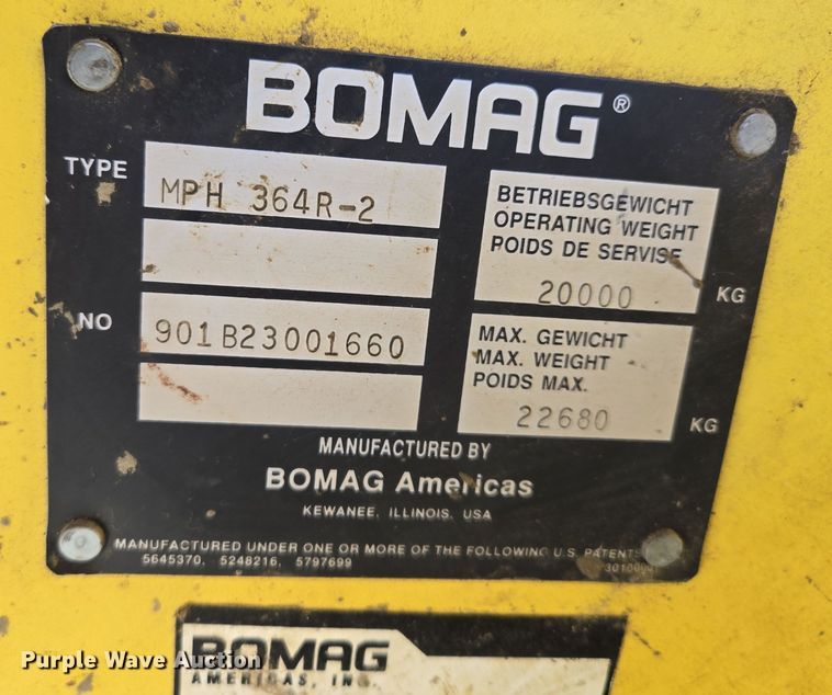 image for item EQ3756 2008 Bomag MPH364R-2 recycler