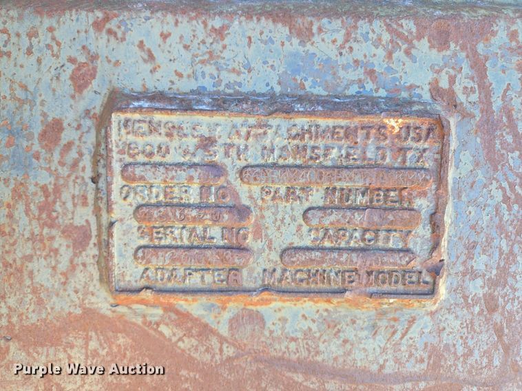 image for item EQ3758 Hensley  excavator bucket