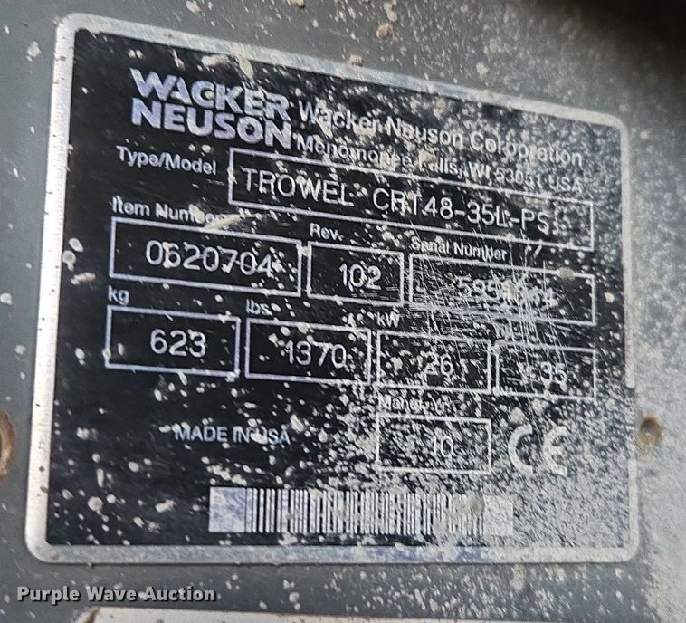 image for item EQ3802 Wacker Neuson CRT48-35L-PS power trowel