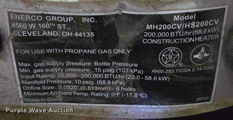 image for item EQ3828 (5) Enerco convection heaters 