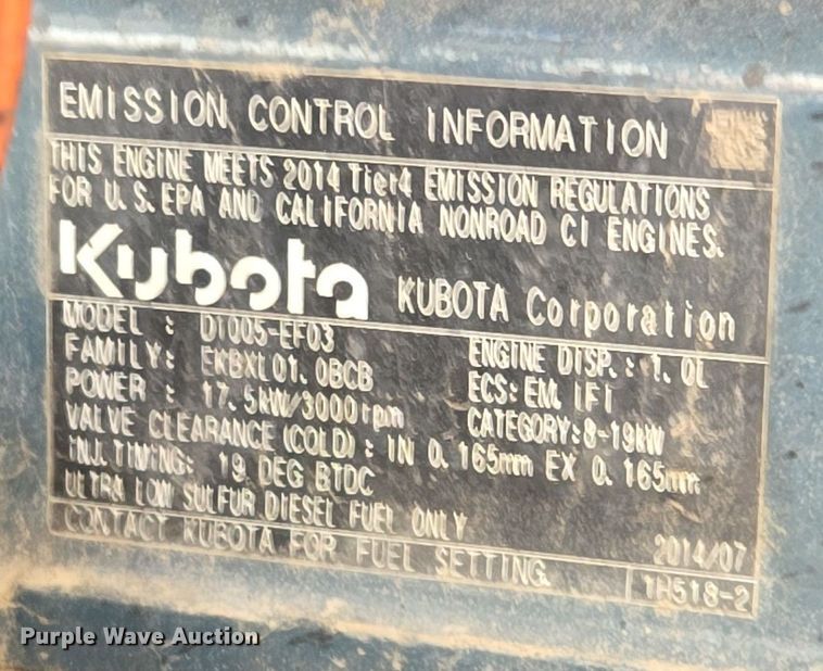 image for item EQ3838 2014 Bobcat  S70 skid steer loader