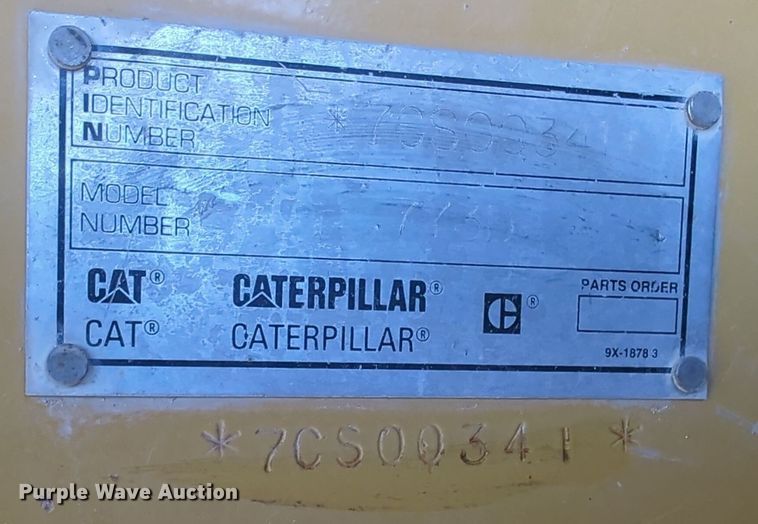 image for item ER4583 2000 Caterpillar 773D haul truck