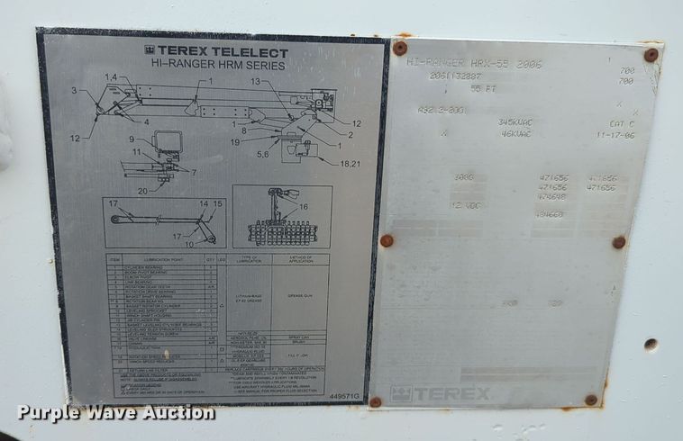 image for item ER4596 2006 Ford F750 Super Duty bucket truck