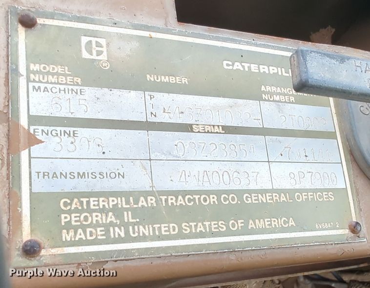 image for item ER4602 1984 Caterpillar 615 elevating scraper