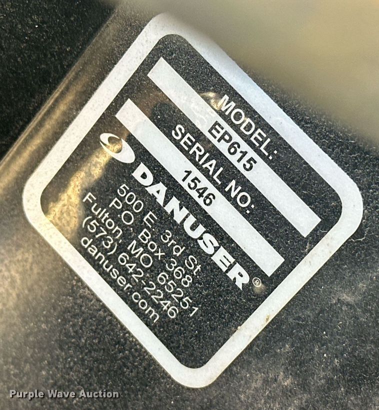 image for item ER4631 Danuser EP615 skid steer auger