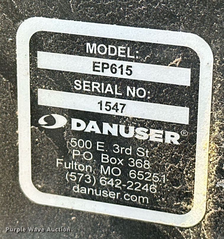 image for item ER4632 Danuser EP615 skid steer auger