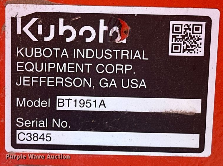 image for item ER4651 Kubota BT1951A excavator bucket