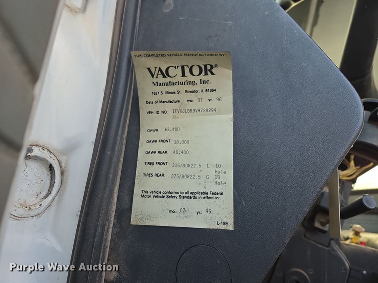 image for item ER5037 1997 Freightliner FL80 sewer jetter truck