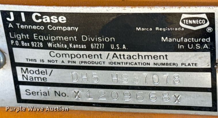 image for item LH9286 1981 Case DH4 trencher with trailer