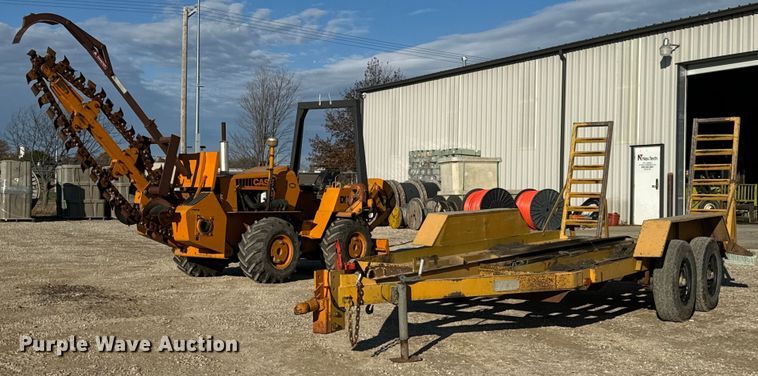 image for item LH9286 1981 Case DH4 trencher with trailer