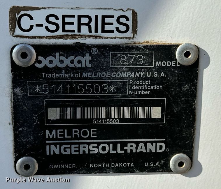 image for item LH9323 1997 Bobcat 873 C-Series skid steer loader