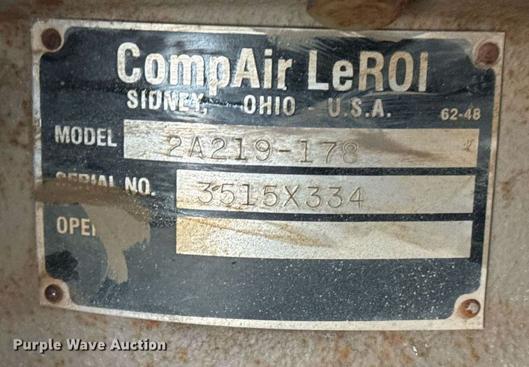 image for item LH9351 1999 CompAir LeRoi Q185DJ-E air compressor