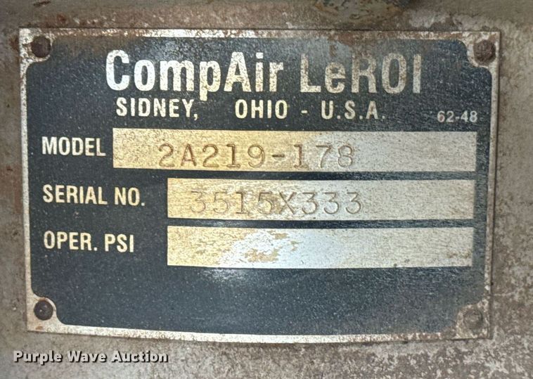 image for item LH9352 1999 CompAir LeRoi Q185DJ-E air compressor
