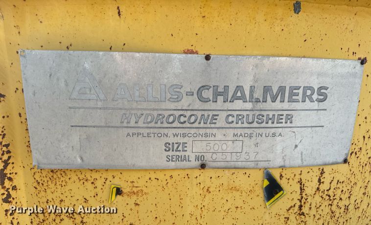 image for item MT9034 Allis-Chalmers Hydrocone 500 cone crushing plant