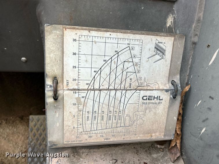 image for item NJ9579 1996 Gehl 553 telehandler