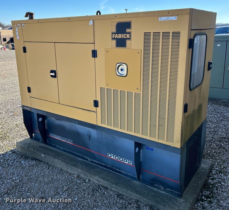 image for item NJ9617 2001 Olympian D100P2 generator