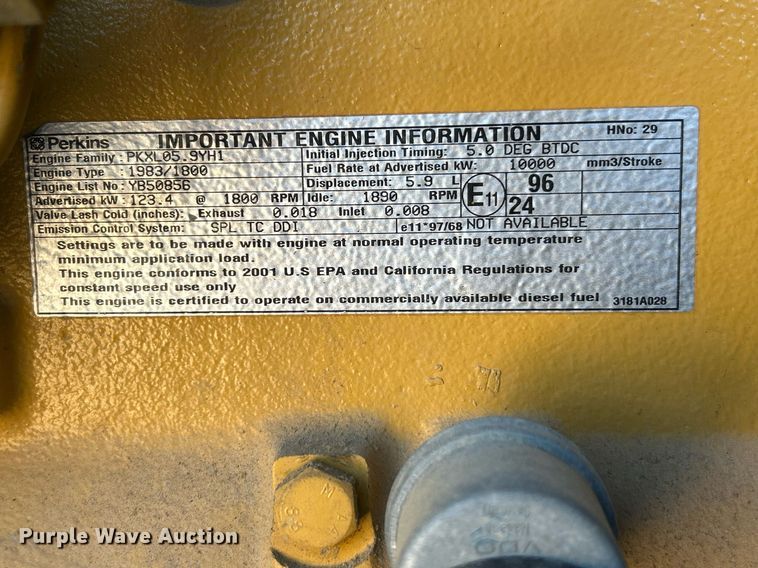 image for item NJ9617 2001 Olympian D100P2 generator