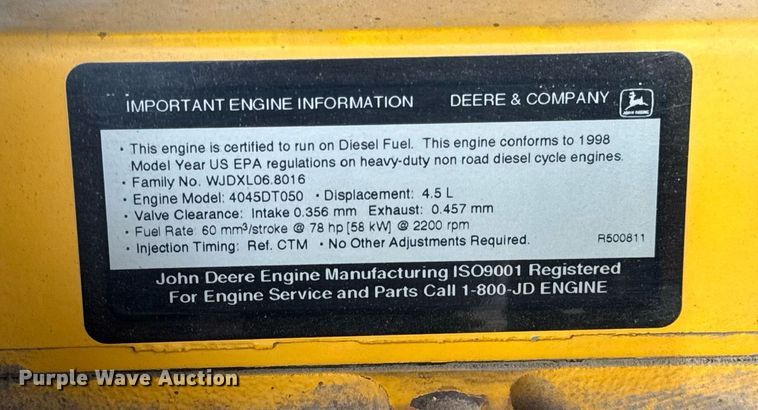 image for item OG9734 1998 John Deere 488E forklift