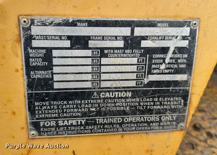 image for item OG9734 1998 John Deere 488E forklift