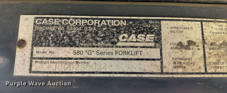 image for item OG9735 1999 Case 586G forklift