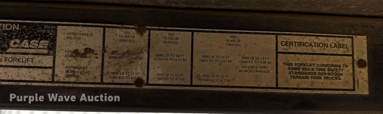image for item OG9735 1999 Case 586G forklift