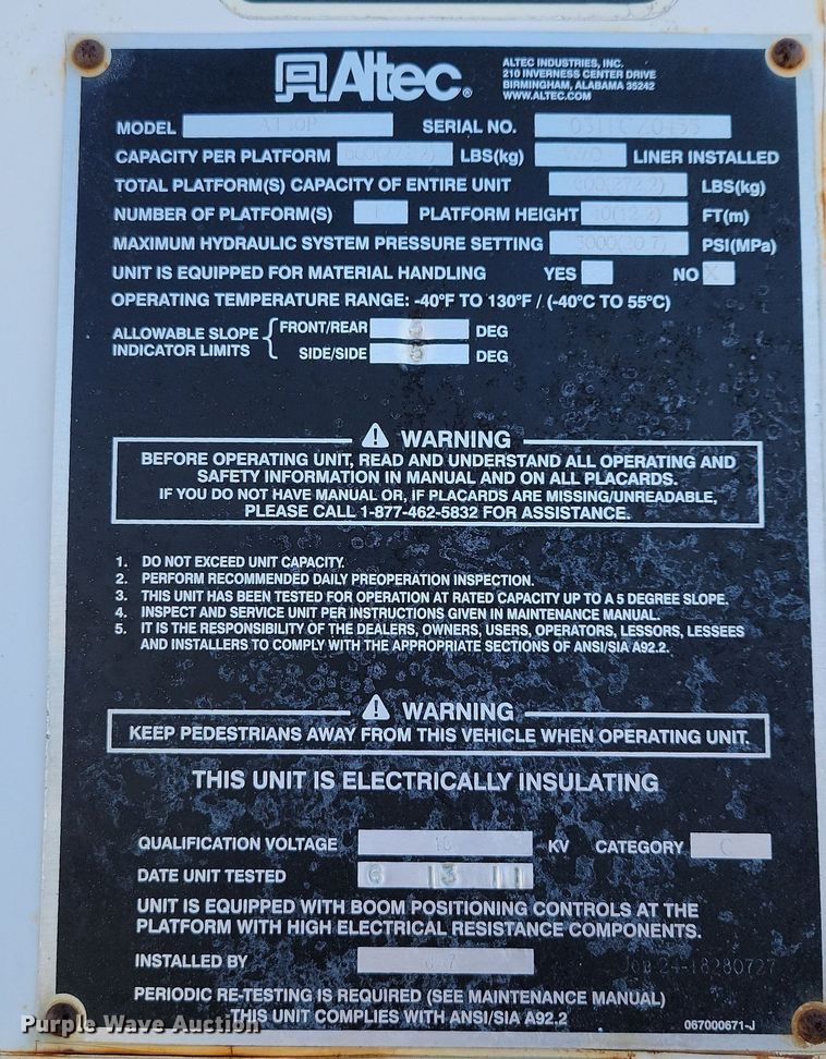 image for item OH9407 2011 Ford F650 Super Duty bucket truck