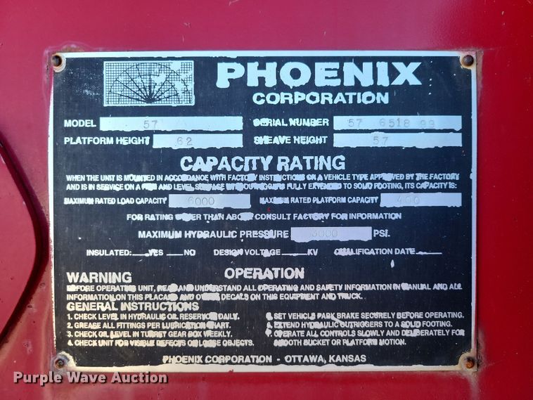 image for item OH9408 1999 International  4700 bucket truck