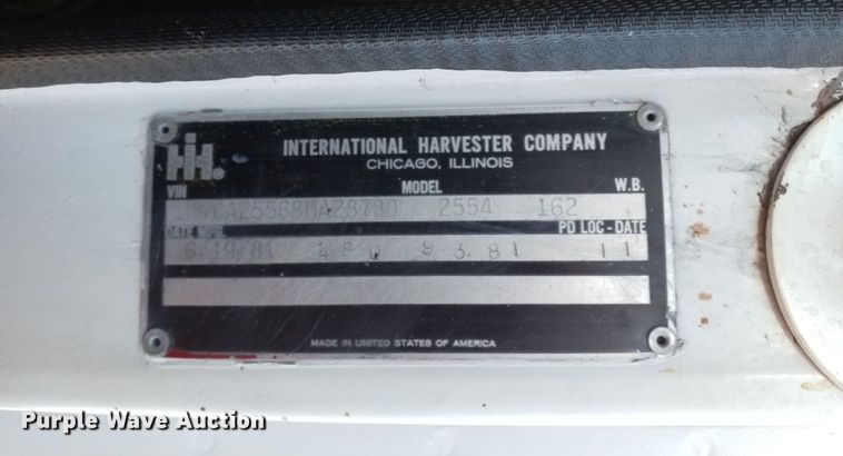 image for item OH9414 1981 International  S2500 dump truck