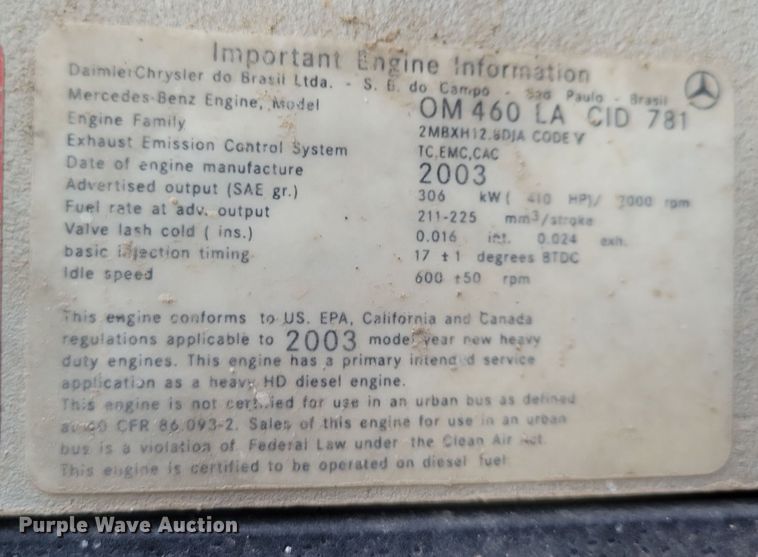 image for item OH9417 2004 Sterling LT9500 dump truck