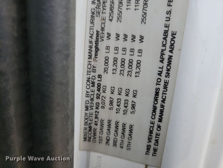 image for item OH9463 2012 Freightliner 114SD ready mix truck