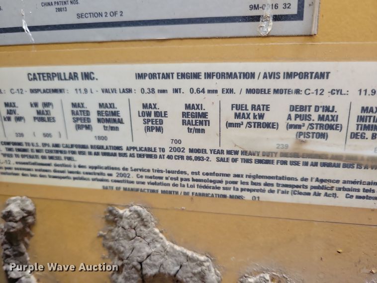 image for item OH9466 2002 Sterling L9500  ready mix truck