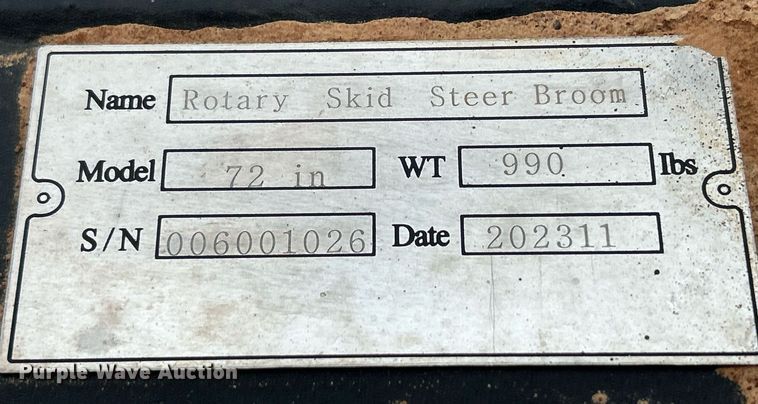 image for item OJ9289 Skid steer sweeper