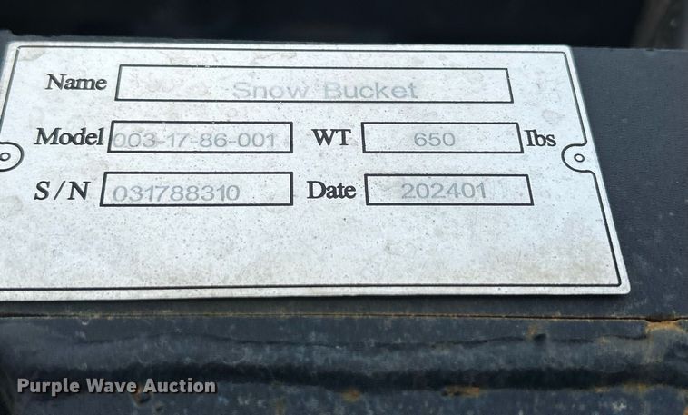 image for item OJ9292 Skid steer dozer blade