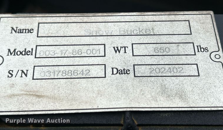 image for item OJ9293 skid steer dozer blade