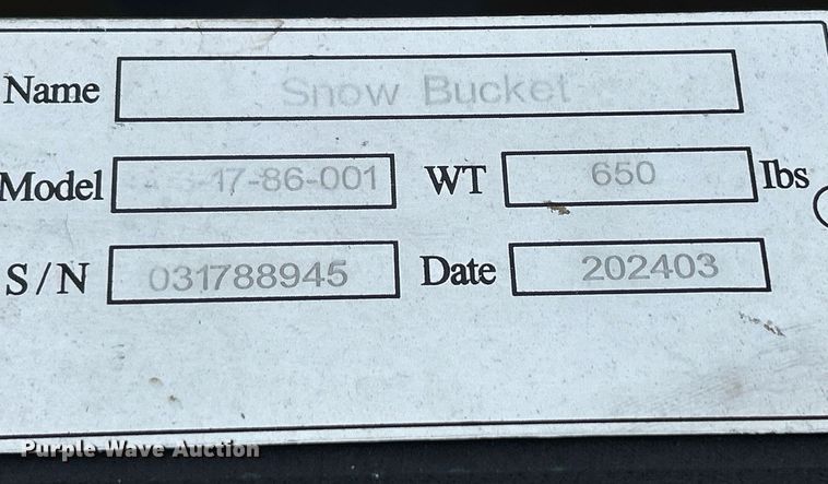 image for item OJ9294 Skid steer dozer blade