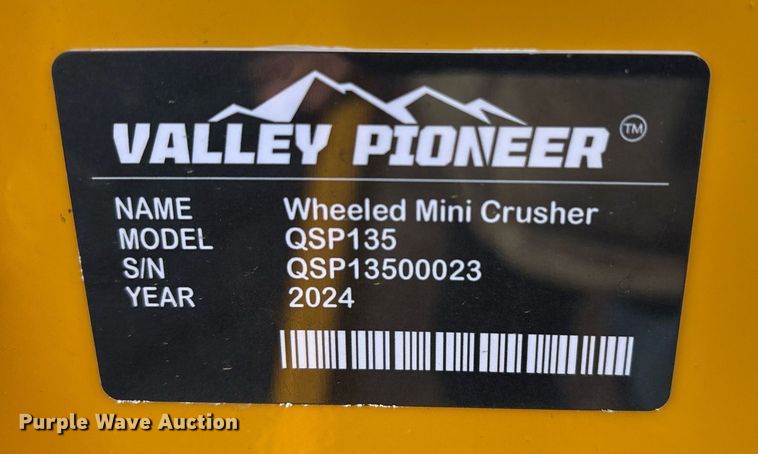image for item OK9333 2024 Valley Pioneer QSP135 jaw crusher
